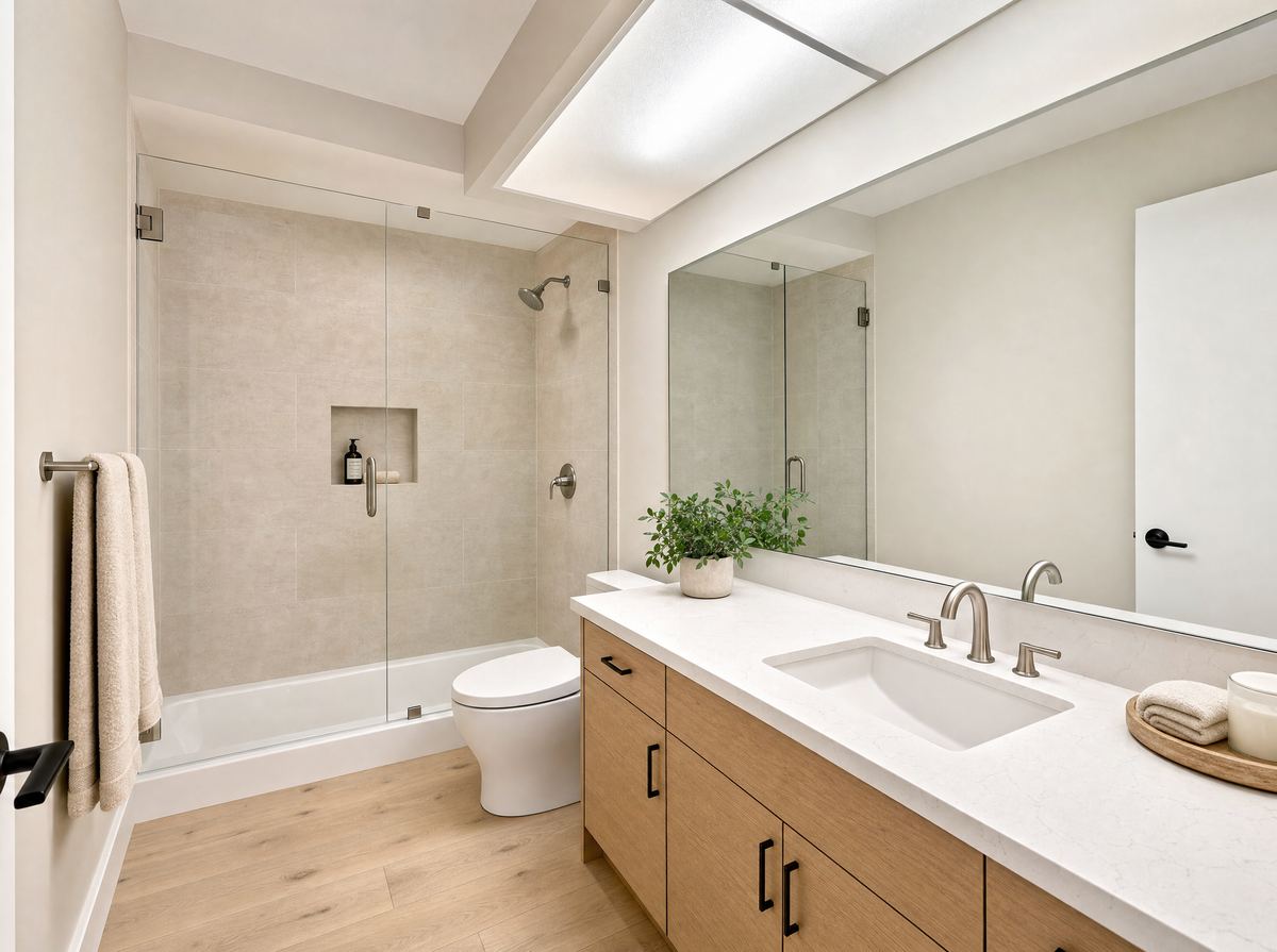 Second bathroom rendering